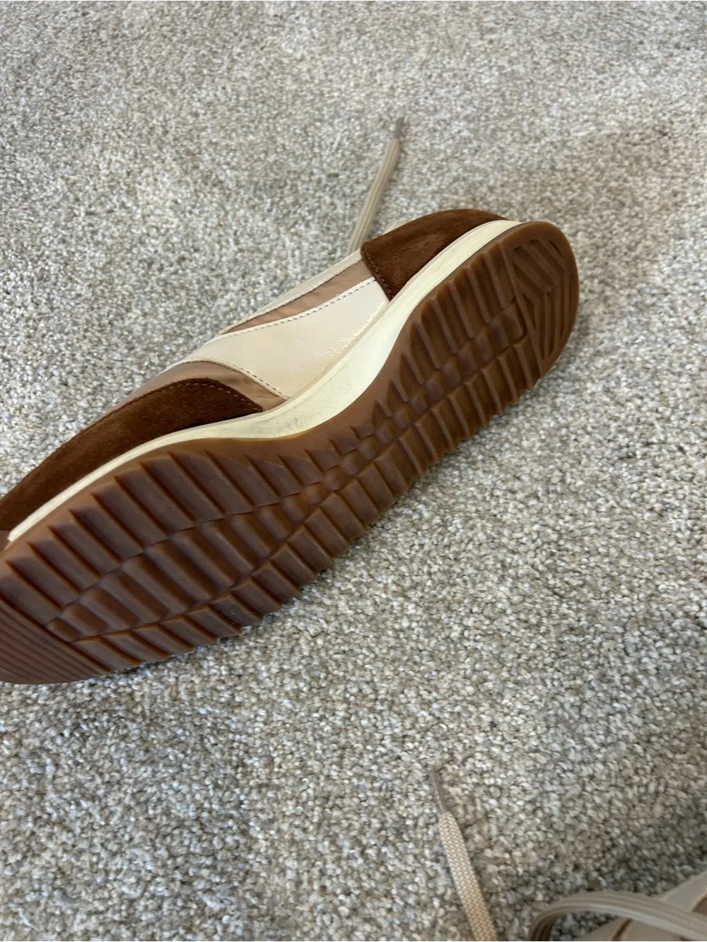 Jeffrey Campbell Brown and Beige Retro Runner Sneakers